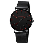 Mens Rel¨®gios Mulheres Quartz Assista Casual Magro malha de a?o imperme¨¢vel Sport Watch