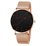 Mens Rel¨®gios Mulheres Quartz Assista Casual Magro malha de a?o imperme¨¢vel Sport Watch