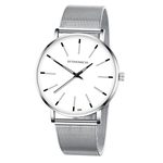 Mens Rel¨®gios Mulheres Quartz Assista Casual Magro malha de a?o imperme¨¢vel Sport Watch