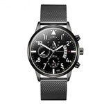 Mens Watches Luxury Quartz Busine Watch Casual Slim Mesh Steel Sport WristWatch