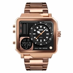 Men's Waterproof Multi Function Sports Watch Square Fashion Electronic Watch