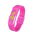 Mens Womens Rubber LED Watch Data Pulseira Sports rel¨®gio de pulso Digital