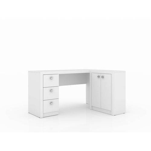 Mesa Escritório Escrivaninha Me-4100 Branco Tecnomobili