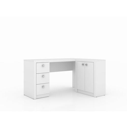 Mesa Escritório Escrivaninha Me-4100 Branco Tecnomobili