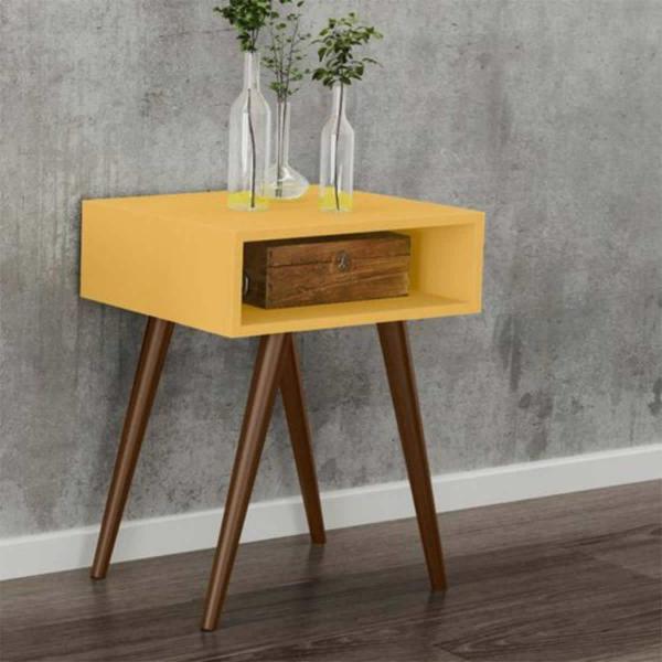 Mesa Lateral Retro Rt3025 - Amarelo - Movelbento