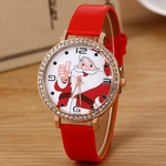 Mesa ocasional múltipla claus padrão de relógio de Santa assistir cores de quartzo Ebay animados do Natal