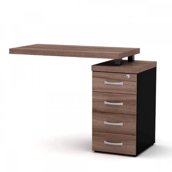 Mesa para Escritório 4 Gavetas Walnut - Pandin