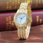 Metal Bracelet Quartz Bracelet Gold Bracelet Crystal Diamond Gold Watch