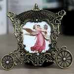 Metal Vintage Carriage Photo Frame - 3 "x 3" decorativo Molduras - Grande Baby Gift & presente de casamento