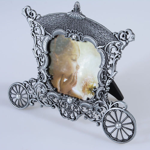 Metal Vintage Carriage Photo Frame - 3 "x 3" Decorativa Molduras - Grande Baby Gift & Presente de Casamento