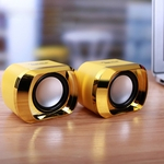 Mini Computer Speakers USB AUX Jack 3,5 milímetros PC desktop portátil estéreo com fio de Som Subwoofer