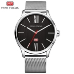 MINI FOCO MF0018G Mens Casual 39mm Relógio De Quartzo Impermeável Com Pulseira De Aço Inoxidáve