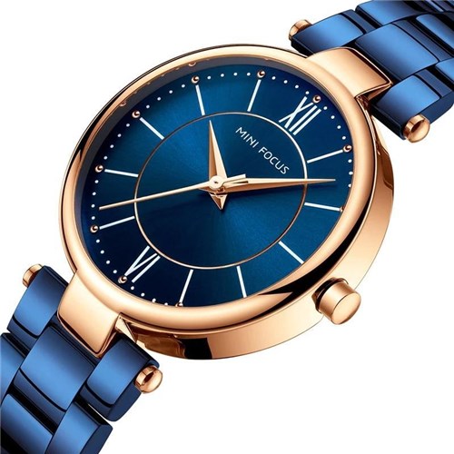Mini Focus Relógio Feminino - [FRETE GRÁTIS] / Modelo Azul