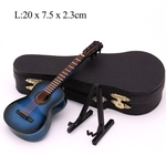Mini guitarra diminuto modelo clássico em miniatura de madeira Mini Musical Instrumento de Coleta Modelo Guitarra