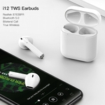Mini I12 TWS Bluetooth 5.0 fone de ouvido sem fio inteligente Touch Control Earbuds Headset Headphone com HIFI qualidade de som Built-in Mic