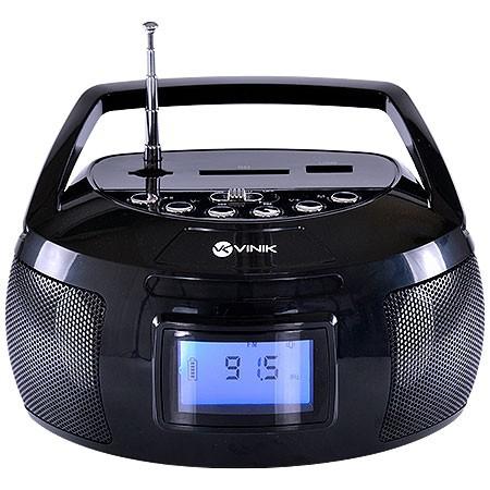 Mini Rádio Portátil Vinik Rp100 com Usb Sd Bluetooth Aux 6w Rms - Preto