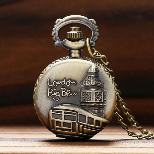 Mini Relógio de Bolso London - Big Ben Quartzo