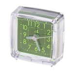 Mini Relógio De Viagem Gradiente Som Secretária Despertador Soneca Nightlight 3 # Verde