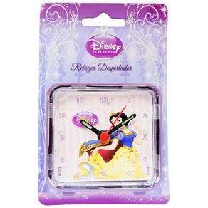 Mini Relógio Despertador Branca de Neve Princesas Disney