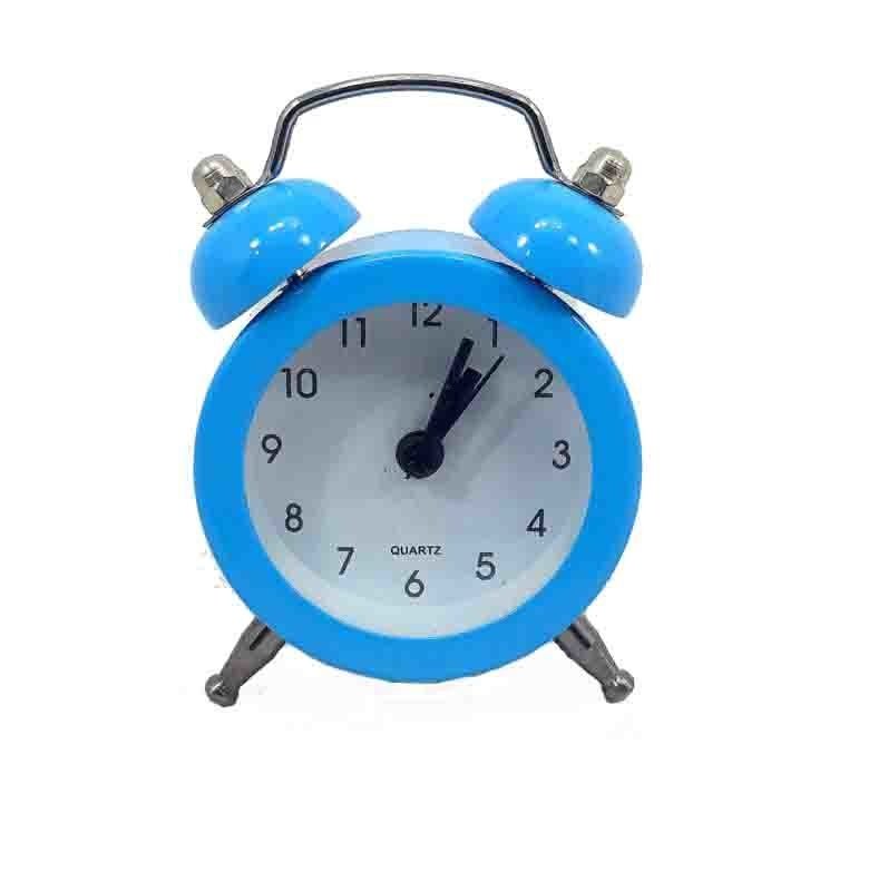 Mini Relógio Despertador Md Azul 7,5 Cm Altura
