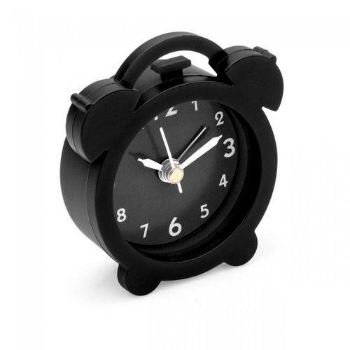 Mini Relógio Despertador - Preto