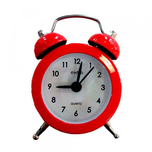 Mini Relógio Despertador Retrô Vermelho - Versare Anos Dourados