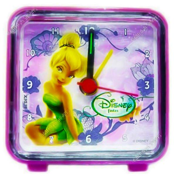 Mini Relógio Despertador Tinker Bell Fadas Disney - Gedex
