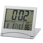 Mini Ultrafinos Portátil Digital Lcd Termômetro Calendário de Mesa Relógio Despertador, Data de Exibição / Tempo / Temperatura