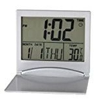 Mini ultrafinos Portátil Digital LCD Termômetro Calendário de mesa Relógio Despertador, data de exibição / tempo / temperatura