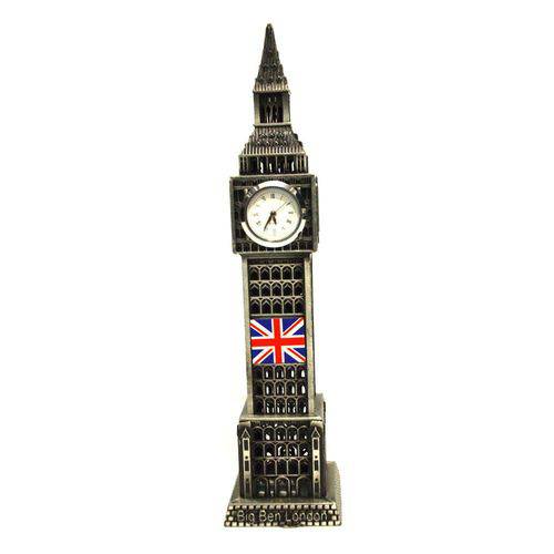Miniatura Relogio Big Ben Londres em Metal 18 Cm Decorativo