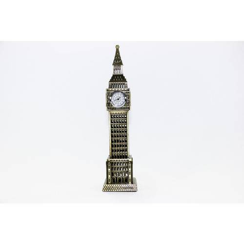 Miniatura Relógio Big Ben Londres Metal 23 Cm