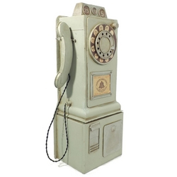 Miniatura Réplica Telefone Retrô Grande em Metal 47124 Oldway