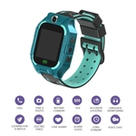 Miúdos espertos Watch Phone crianças GPS Tracker Veja com SOS Anti-Lost Alarm Sim Card Alarme Tela Slot de toque do relógio de pulso Digital Assista E12 para meninos e meninas