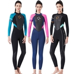 3MM Diving Suit Mulheres Siamese Long Sleeve Quente Outdoor Coldproof Inverno Fato de Mergulho