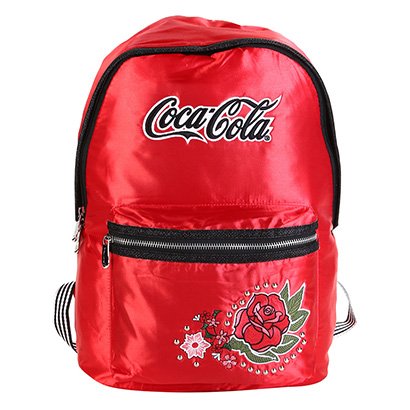 Mochila Coca-Cola Vintage Rose Bordada Floral