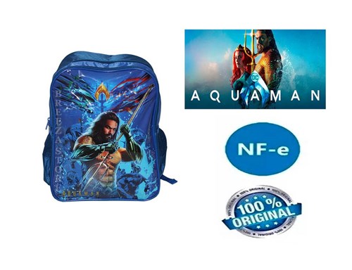 Mochila Escolar Infantil do Aquaman de Costas Luxcel 2020