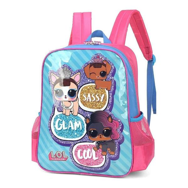 Mochila Escolar Infantil LOL - Azul - Luxcel