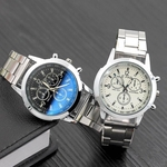 Moda De Nova Homens Relógios De Luxo Negócios Inoxidável Luz Blue Steel De Pulso De Quartzo Analógico Relógio Único