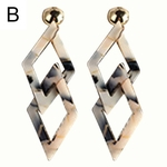 Moda Feminina Brincos De Pingente Geométrico Acrílico Longo Dangle Ear Studs Gift