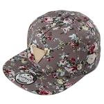 Hot Unisex Boné De Beisebol Ajustável Com Picos Ajustáveis Flor Floral Snapback Hip-hop Hat