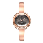 Moda Feminina Liga Banda Delicado Casual Rodada Dial Quartz Relógio De Pulso Presente