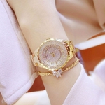 Moda Feminina Luxo Elegante cristal quartzo relógio Sua primeira esclho