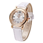 Ladies Fashion Quartz Watch Women Rhinestone Leather Casual Dress Women Watch WH