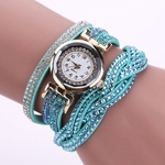 Moda Meninas Mulheres Quartz elegante relógio de pulso com Shimmer strass guarnição Strap