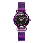 Moda Mulher na moda Rel¨®gios Feminino malha Strap Rodada Dial rel¨®gio de quartzo