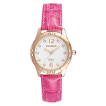 Moda Rhinestone Faux Leather Band analógico luminoso ponteiro mulheres relógio de pulso