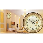 Moda rústico antigo da grande parede mute relógio moda antiga moda relógio de quartzo relógio moderno