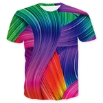 Moda Verão 3D padrão abstrato impressão de manga curta T-shirt para Homens