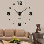 Moderno mudo DIY moldura Grande relógio de Parede 3d Espelho Adesivo Metal Grande relógios de Escritório Casa decoratio