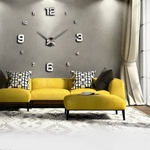 Moderno relógio de parede 3d diy grande número de decoração para casa sala de estar quarto a